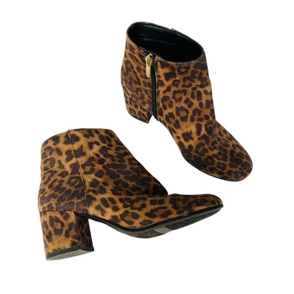 Libby Edelman Leopard Print Chunky Boots Sz 6.5 - Picture 3 of 11